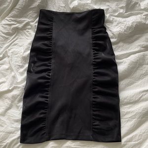 Long black pencil skirt